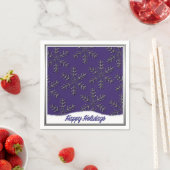 Holiday Snowflakes Blue Kerstmis Napkins Servet (Insitu)