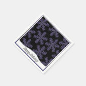 Holiday Snowflakes Blue Kerstmis Napkins Servet (Hoek)