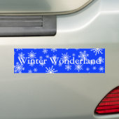 Holiday Snowflakes Bumpersticker (Op auto)