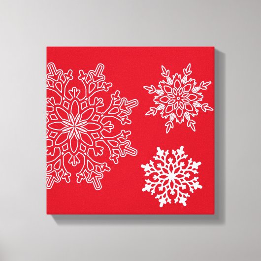Holiday Snowflakes Canvas Art (Voorkant)