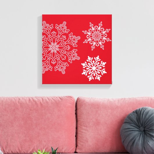 Holiday Snowflakes Canvas Art (Insitu (Woonkamer))