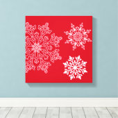 Holiday Snowflakes Canvas Art (Insitu (Houten vloer))