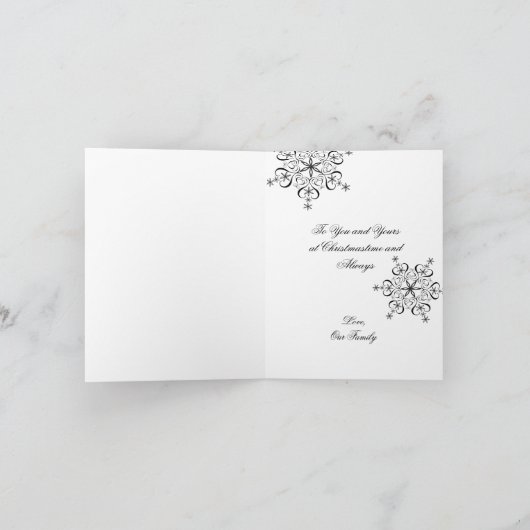 Holiday Snowflakes Feestdagen Kaart (Binnen)