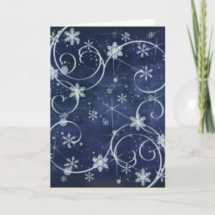 Holiday Snowflakes Feestdagen Kaart