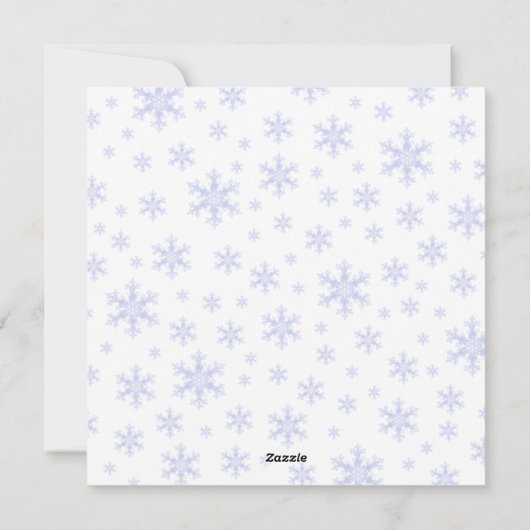 Holiday Snowflakes Feestdagenkaart (Achterkant)