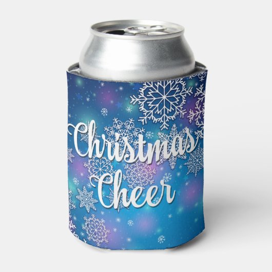 Holiday Snowflakes kerstmis Blikjeskoeler (Blikje Voorkant)