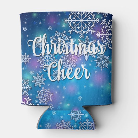 Holiday Snowflakes kerstmis Blikjeskoeler (Achterkant)