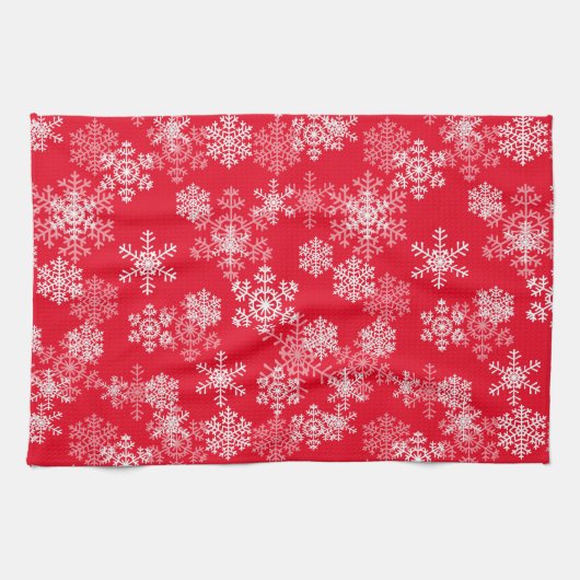 Holiday Snowflakes Kitchen Towel Theedoek (Horizontaal)