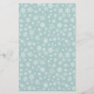 Holiday Snowflakes Merry Kerstmis Briefpapier