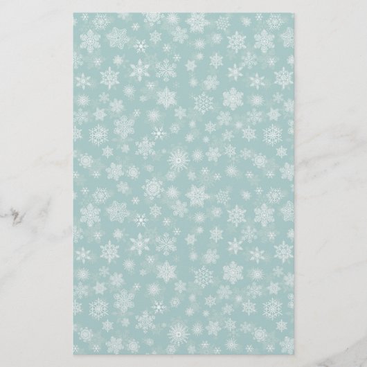 Holiday Snowflakes Merry Kerstmis Briefpapier (Voorkant)