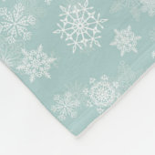 Holiday Snowflakes Merry Kerstmis Fleece Deken (Hoek)