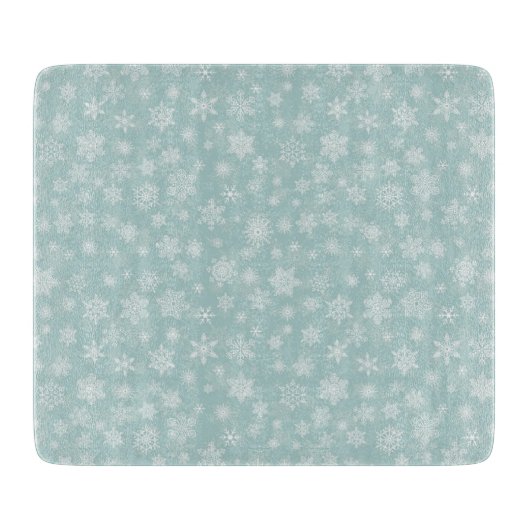 Holiday Snowflakes Merry Kerstmis Snijplank (Voorkant)