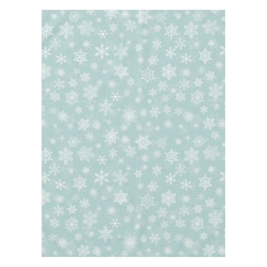 Holiday Snowflakes Merry Kerstmis Tafelkleed (Voorkant)