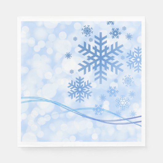 Holiday Snowflakes Paper Napkins Servet (Voorkant)