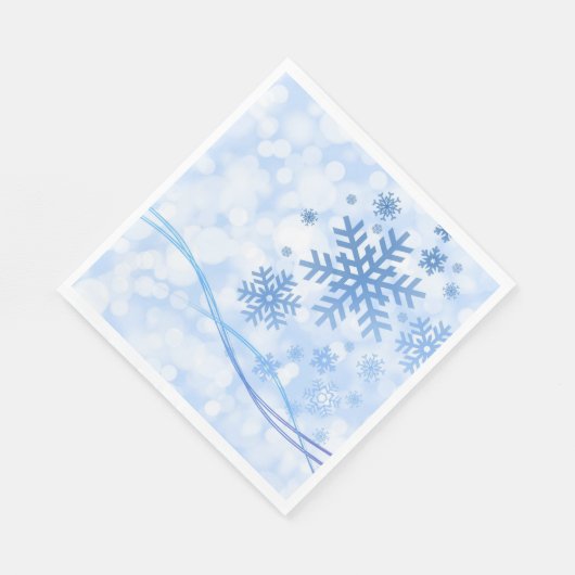 Holiday Snowflakes Paper Napkins Servet (Hoek)