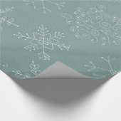 Holiday Snowflakes Patroon Cadeaupapier (Hoek)
