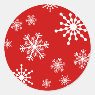 Holiday Snowflakes Ronde Sticker