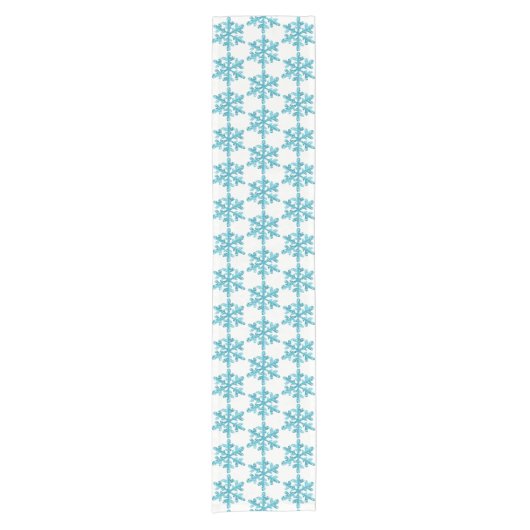 Holiday Snowflakes Table Runner Korte Tafelloper (Voorkant)