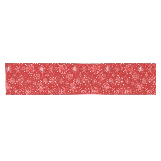 Holiday Snowflakes Table Runner Korte Tafelloper (Horizontaal)