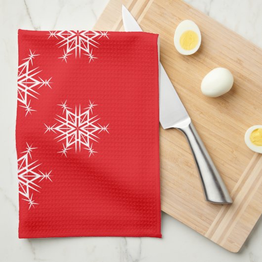 Holiday Snowflakes Theedoek (Quarter Fold)