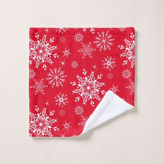 Holiday Snowflakes Washandje (Wasdoekje)