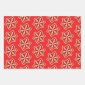 Holiday Snowflakes Wrapping Paper Flat Sheet-3 stu (Voorkant 3)