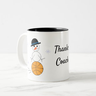 Holiday Snowman Basketball Coach Coffee Mok