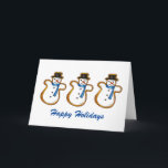 Holiday Snowman Cookie Kerstmis Hanukkah Holiday Feestdagen Kaart<br><div class="desc">Kaarten zijn voorzien van een originele markeerafbeelding van een sneeuwpop. Geweldig voor het mailen van vakantiebezoekers! Deze illustratie van Chanoeka is ook beschikbaar op andere producten. Zie je niet wat je zoekt? Hulp nodig bij aanpassingen? Neem contact op met Rebecca om iets voor je te ontwerpen.</div>