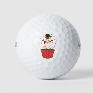 Holiday Snowman Cupcake Golfballen