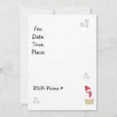 Holiday Snowman Cupcake Uitnodiging (Achterkant)