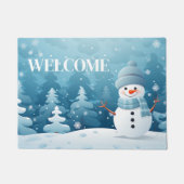 Holiday Snowman Doormat Deurmat (Voorkant)
