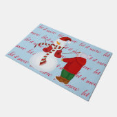 Holiday Snowman Doormat Deurmat (Schuin)