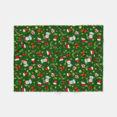 Holiday Snowman Fleece Deken (Voorkant (Horizontaal))