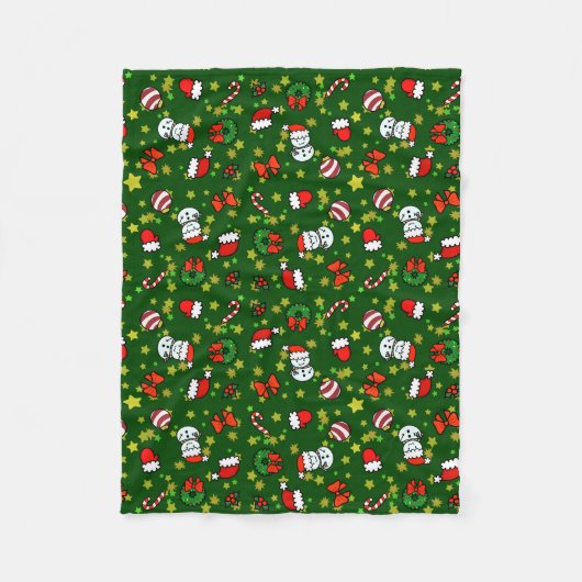 Holiday Snowman Fleece Deken (Voorkant)