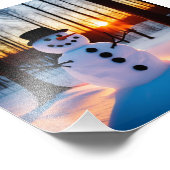 Holiday Snowman Foto Afdruk (Hoek)