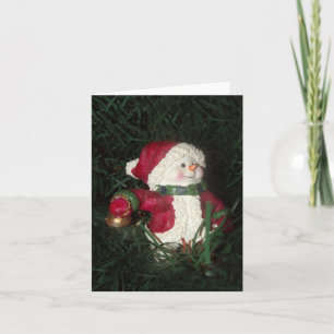 Holiday Snowman Foto gevouwen Note Kaart