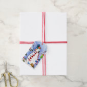 Holiday Snowman Gift Label Cadeaulabel (Met Touw)