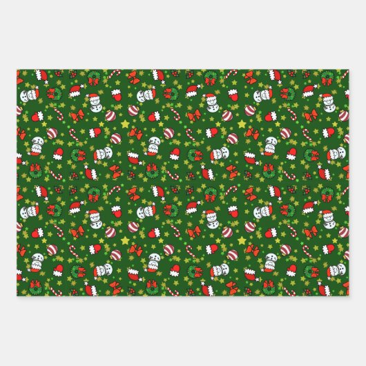 Holiday Snowman Inpakpapier Vel (Voorkant 3)