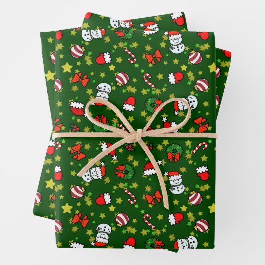 Holiday Snowman Inpakpapier Vel (In situ)