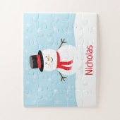 Holiday Snowman-kerstKinderen Puzzle Legpuzzel (Verticaal)