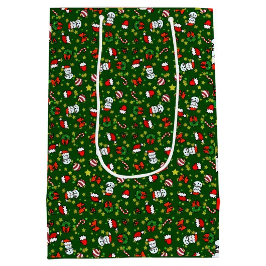 Holiday Snowman Medium Cadeauzakje (Achterkant)