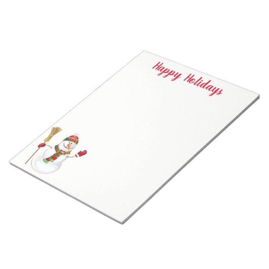 Holiday Snowman Notitieblok (Schuin)