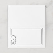 Holiday Snowman Plaatskaartje (Buitenkant ongevouwen)