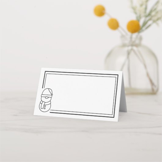 Holiday Snowman Plaatskaartje (Voorkant)