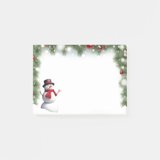Holiday Snowman Post het merkt op Post-it® Notes (Voorkant)