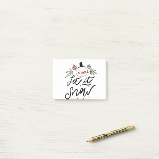 Holiday Snowman Post-it® Notes (Op bureau)