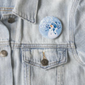 Holiday Snowman Ronde Button 5,7 Cm (In situ)