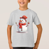 ⛄ Holiday Snowman Shirt voor jongens (Voorkant)