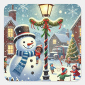Holiday Snowman Sticker (Voorkant)