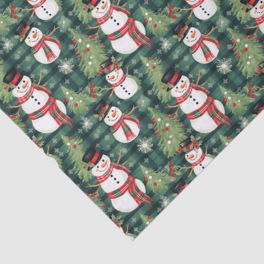 Holiday Snowman Tissue Paper Tissue Paper Tissuepapier (Detail)